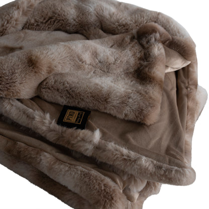 Linde Plaid Beige Fluweel 150x200cm PTMD