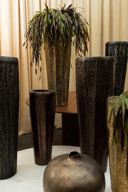 Bloempot Adiane Geborsteld Messing Small PTMD