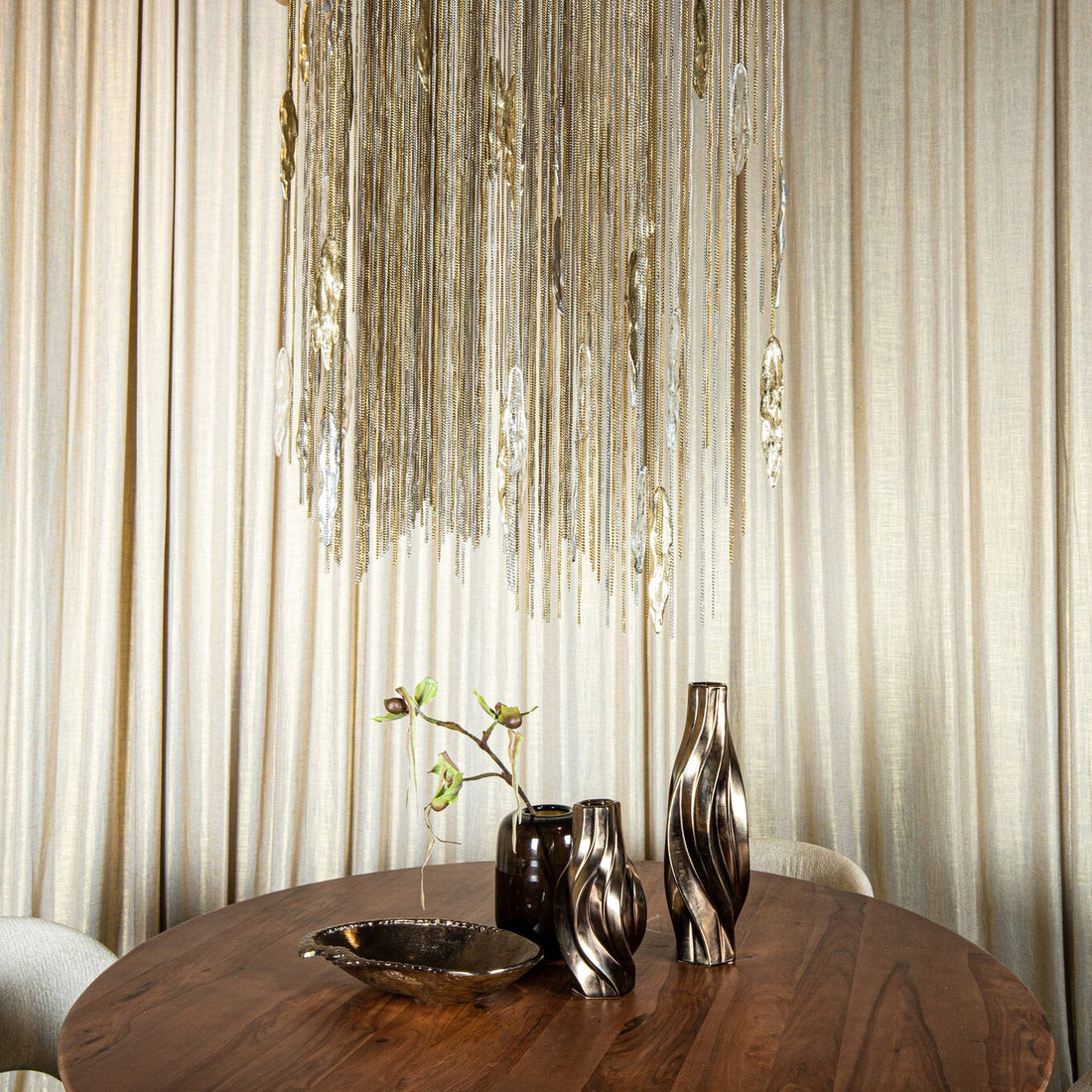 Wilco Brass casted alu hanging lamp chains wide PTMD