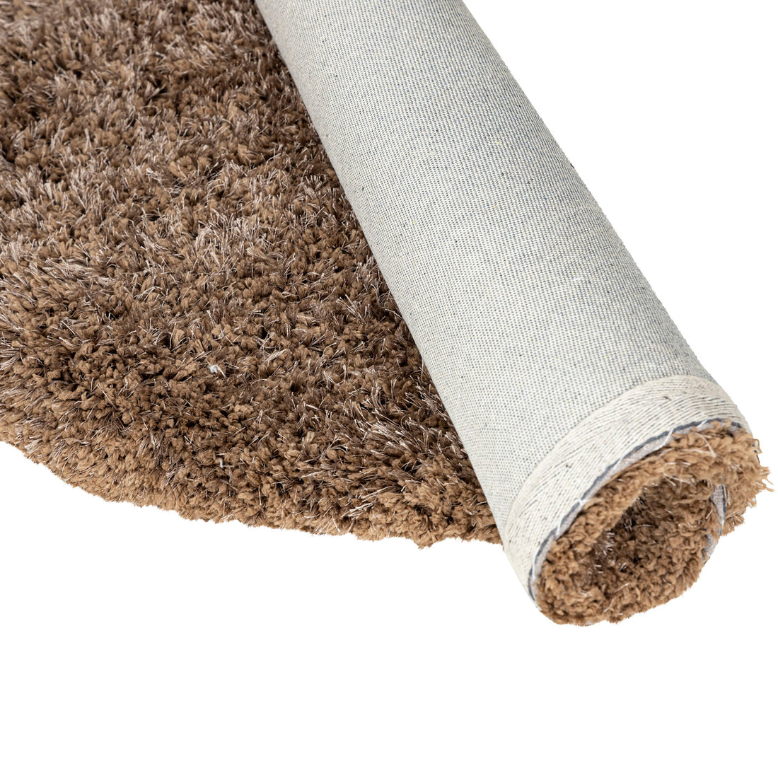 Jups Bruin Handgeweven Vloerkleed Rond - 160 x 160 cm PTMD