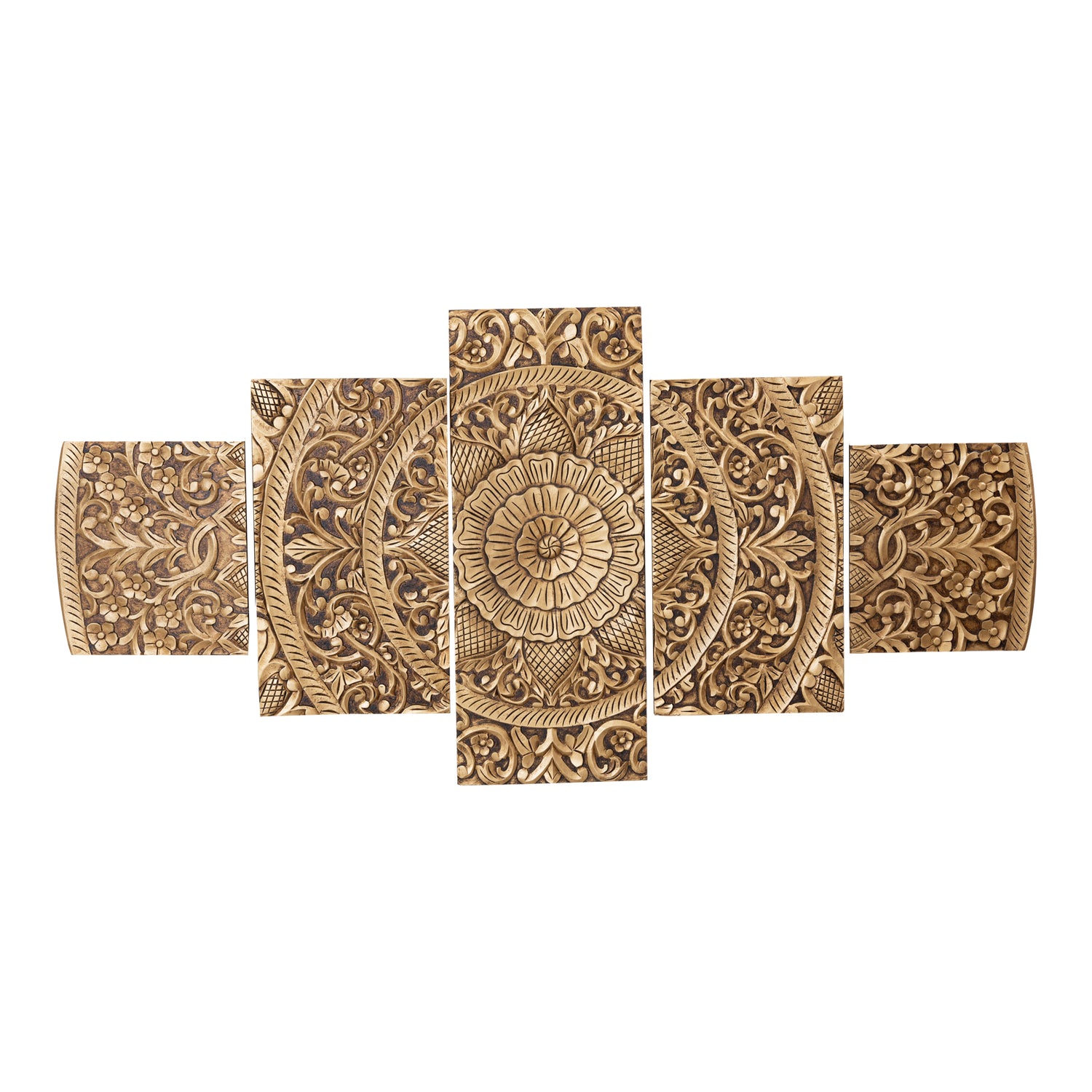 Wandpaneel Sharlene - 180x90cm - MDF - Goud PTMD