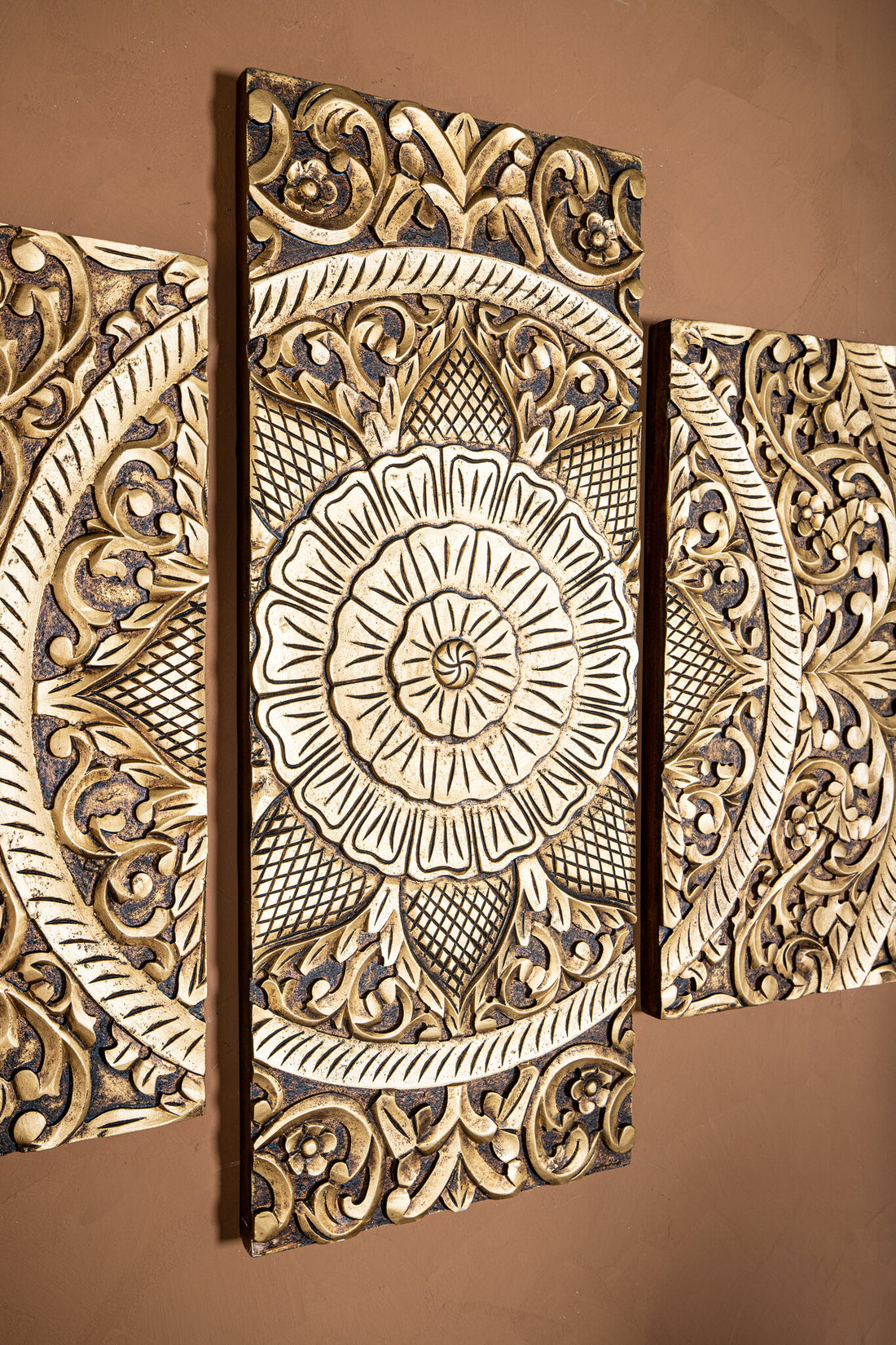 Wandpaneel Sharlene - 180x90cm - MDF - Goud PTMD