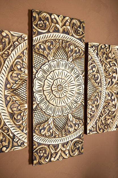 Wandpaneel Sharlene - 180x90cm - MDF - Goud PTMD