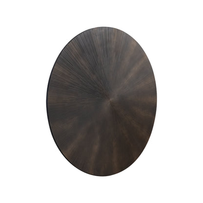 Zapp Rond Wandpaneel Zwart MDF met Goud PTMD