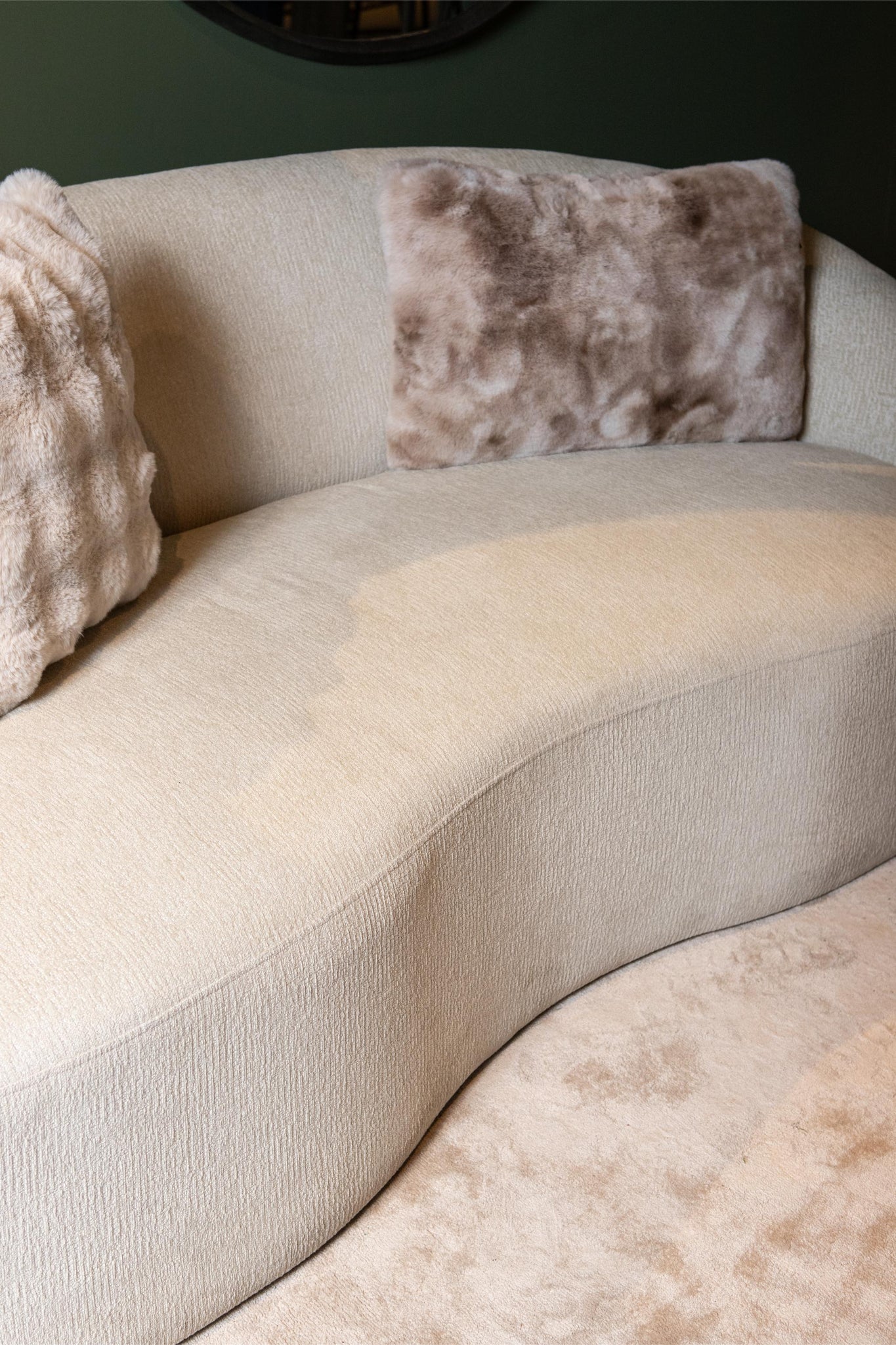 Bohne Cream 9901 Nanci Fabric 2 Seater Sofa PTMD