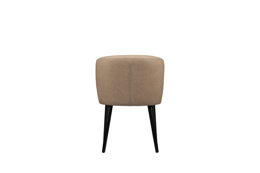 Eetkamerstoel Fiori - 57x56x80 cm - Leer - Zand PTMD