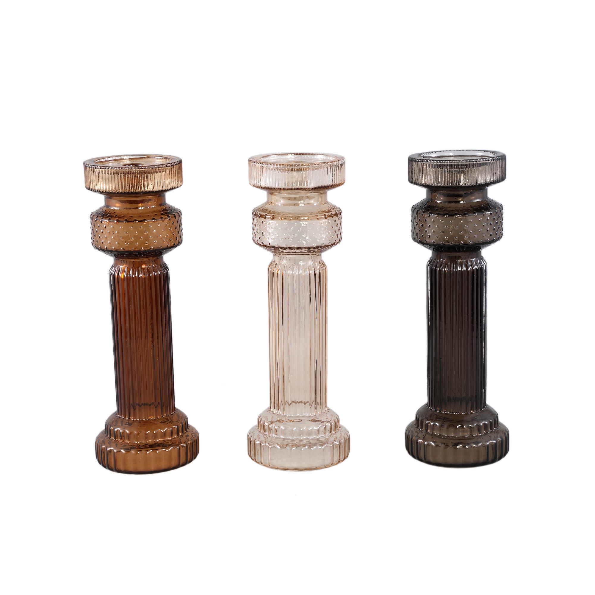 Fadri Bronze Glass Candle Holder M PTMD