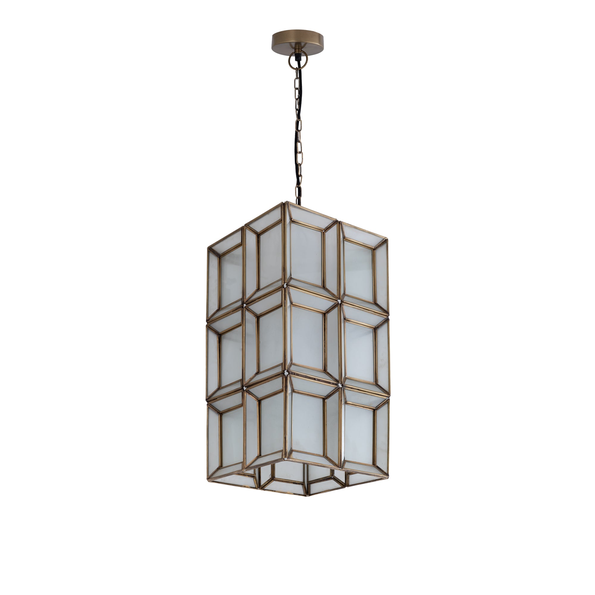 Layra White Milk Glass Hanging Lamp Antique PTMD