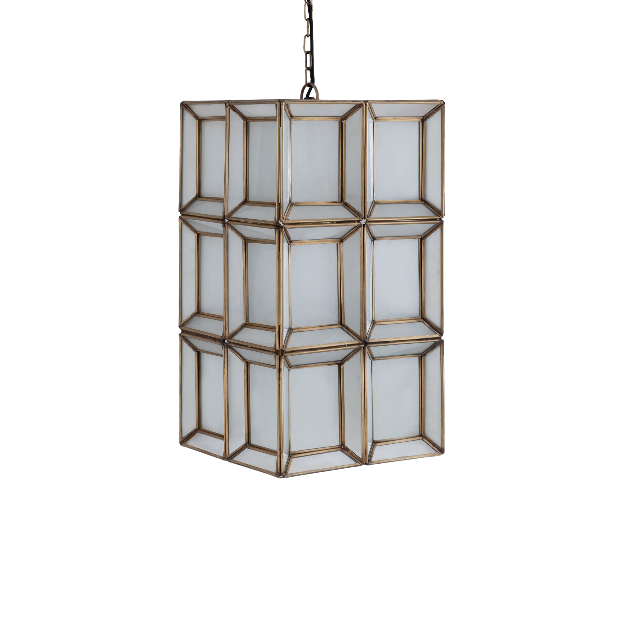 Layra White Milk Glass Hanging Lamp Antique PTMD