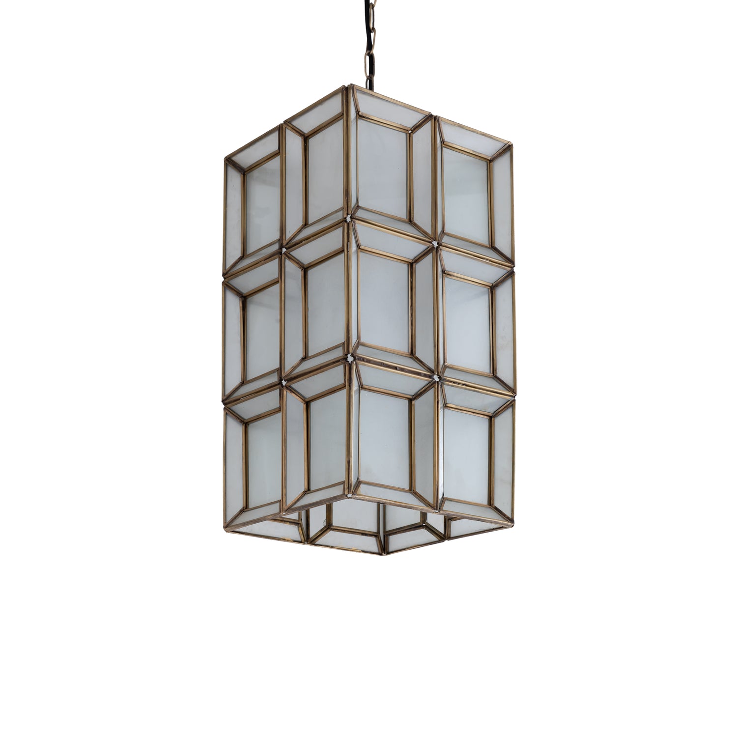 Layra White Milk Glass Hanging Lamp Antique PTMD