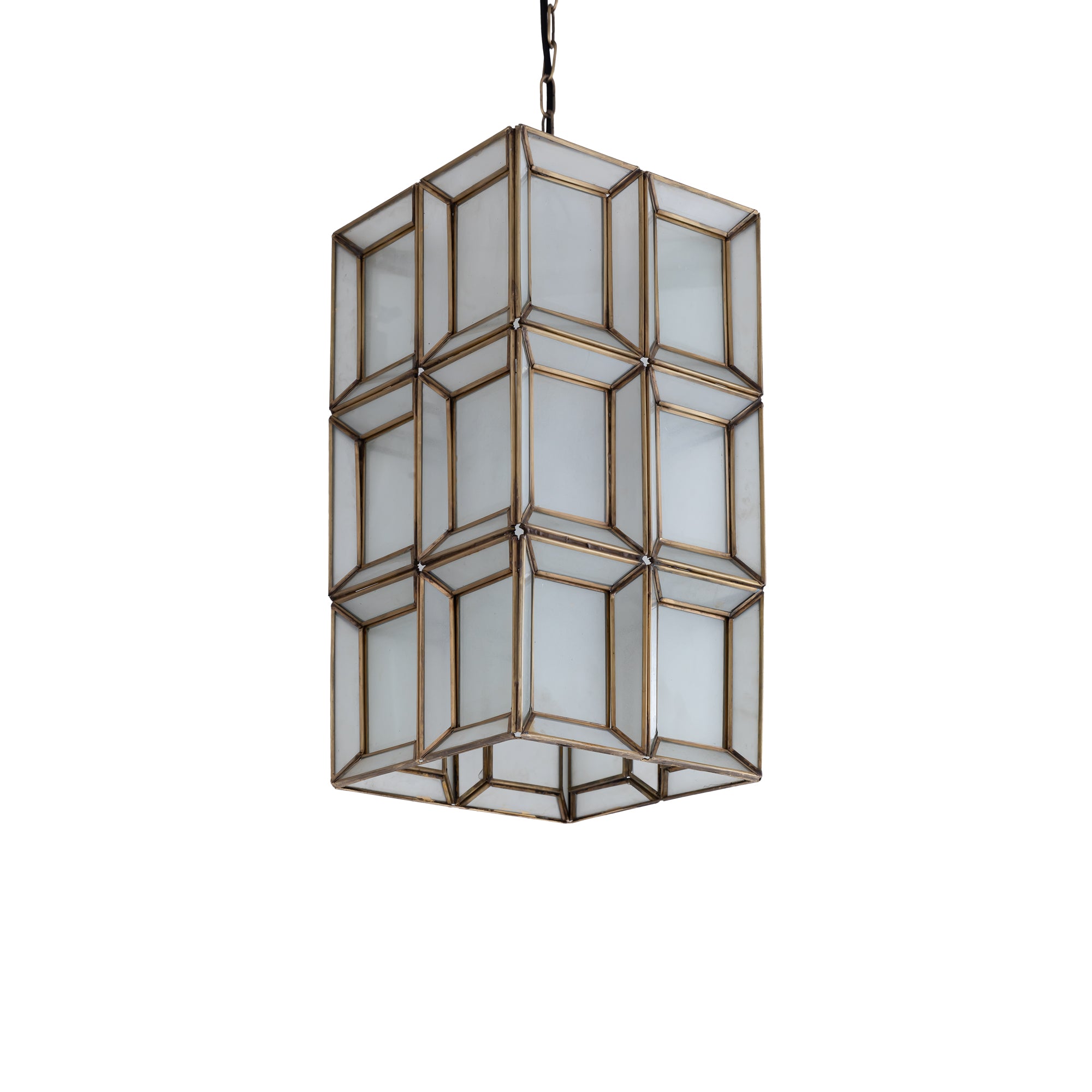 Layra White Milk Glass Hanging Lamp Antique PTMD