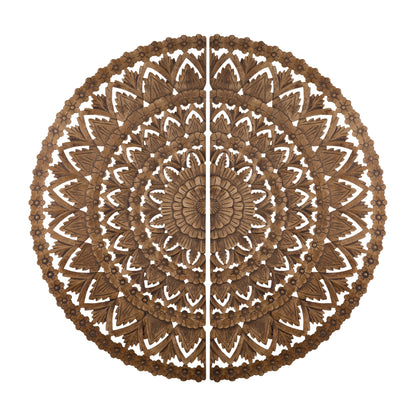 Wandpaneel Willian - Ø180cm - MDF - Bruin PTMD