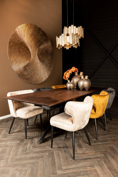Wandpaneel Wiktor Large Bruin MDF Ø180cm PTMD