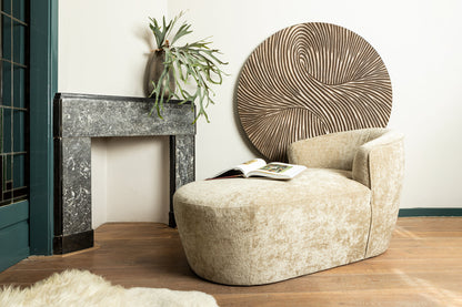 Wandpaneel Wiktor M - Ø120cm - MDF - Bruin PTMD
