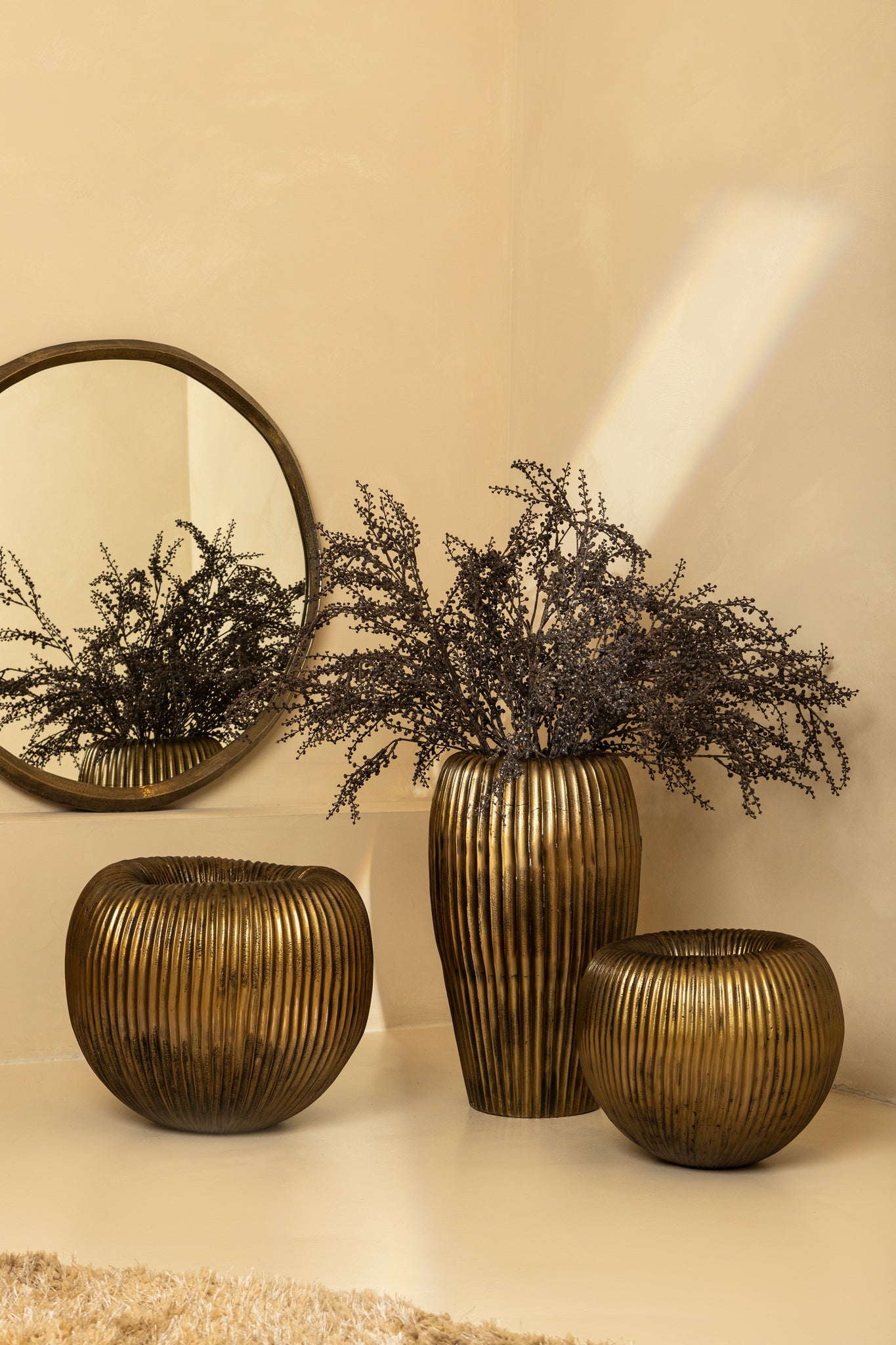 Limara Spiegel - 75x75x2 cm - Aluminium - Messing PTMD