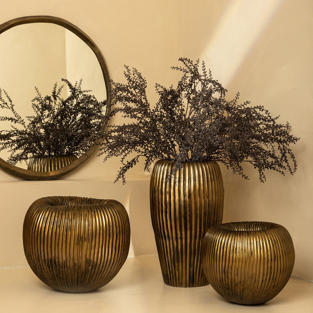 Russen Goud Lage Bloempot Small PTMD