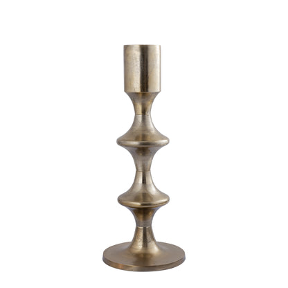 Taika Gold alu round candle holder tabs laag H73cm PTMD
