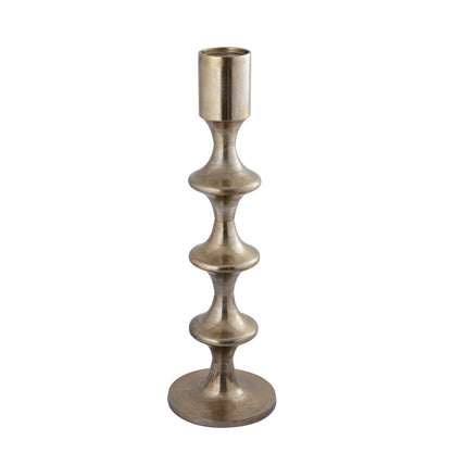 Taika Gold alu round Kandelaar tabs H92cm PTMD