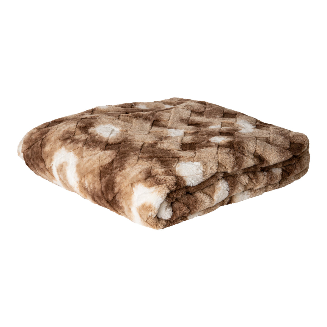 Geraldine Brown artificial fur plaid rectangle L PTMD