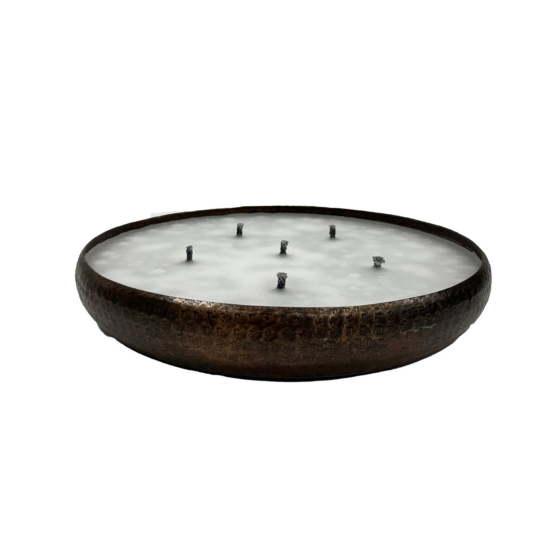 Bunty Copper Alu Hammered Candle Round M PTMD