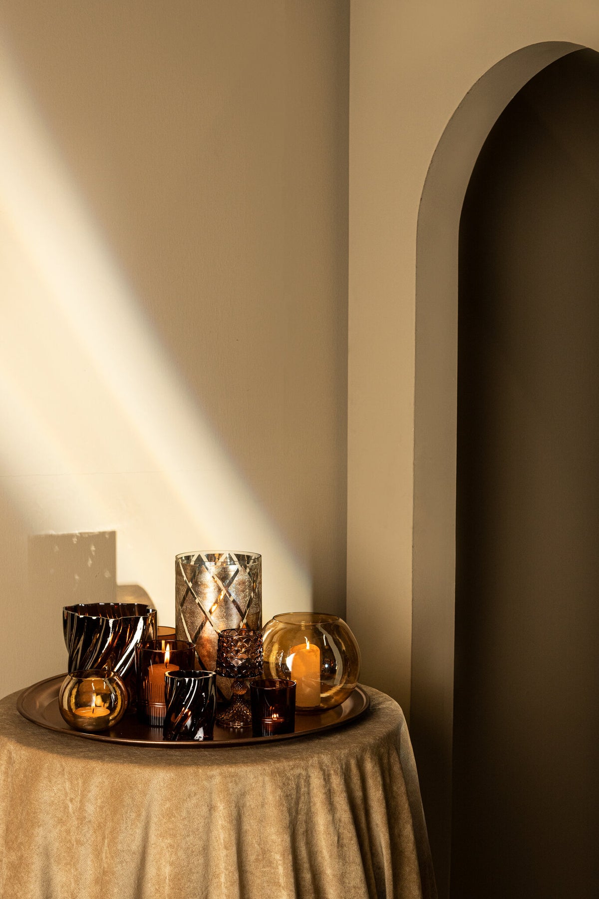 Lenore Gold Luster Windlicht Large PTMD
