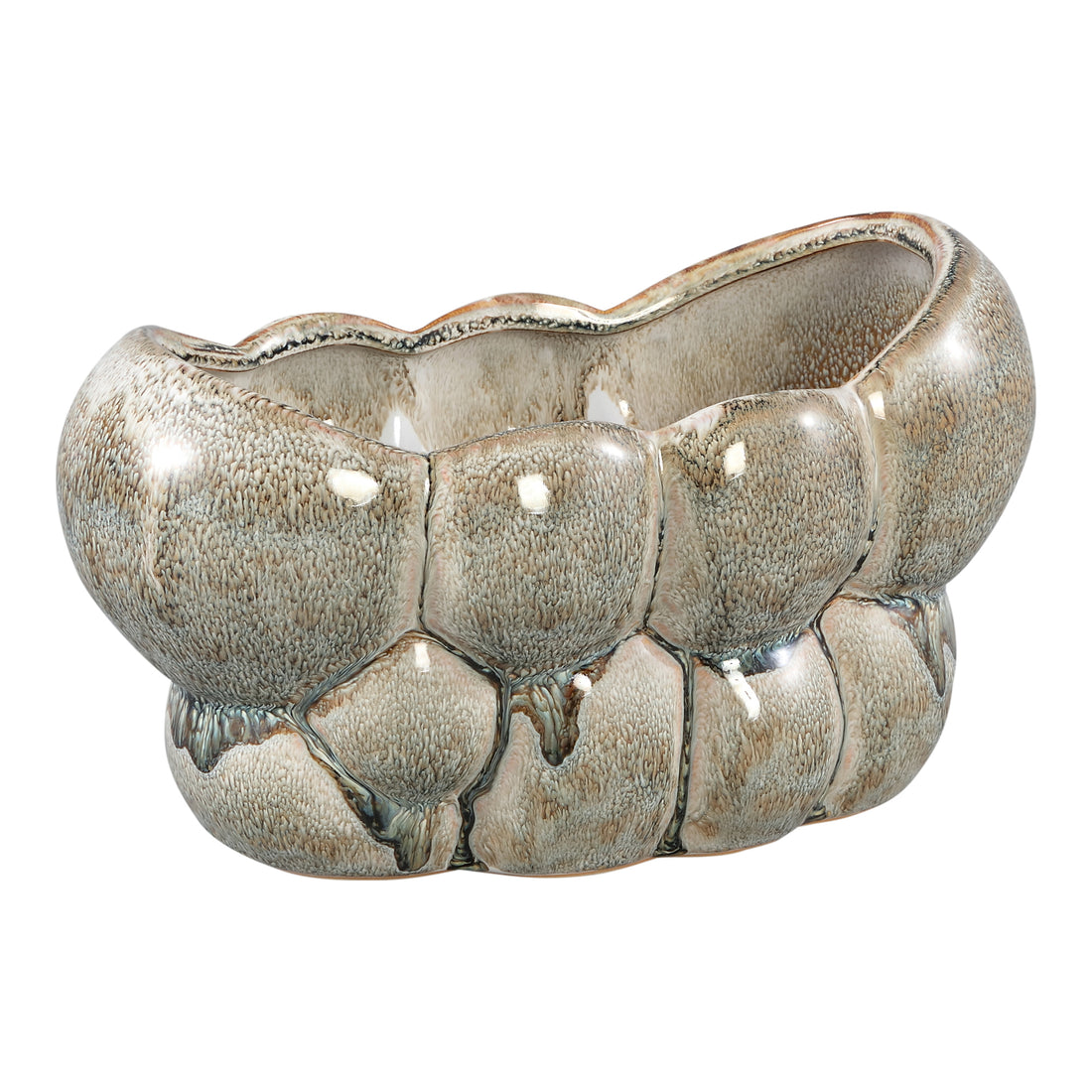 Jodie Green Ceramic Oval Outdoor Candle Circles Dripping S PTMD