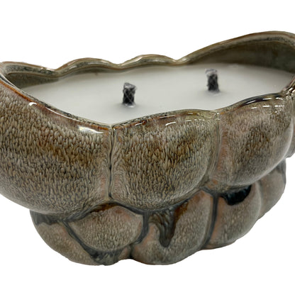 Jodie Green Ceramic Oval Outdoor Candle Circles Dripping S PTMD