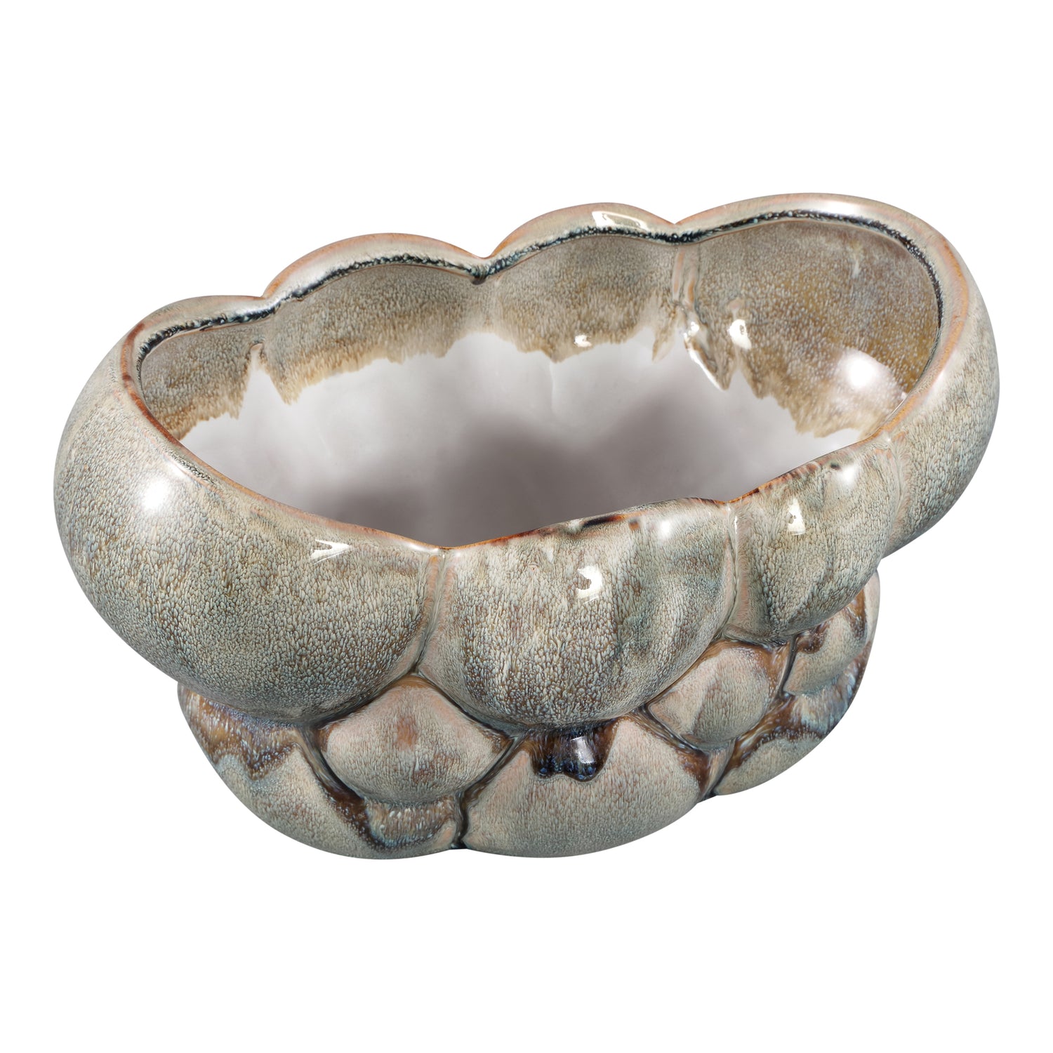 Jodie Green Ceramic Oval Outdoor Candle Circles Dripping L PTMD