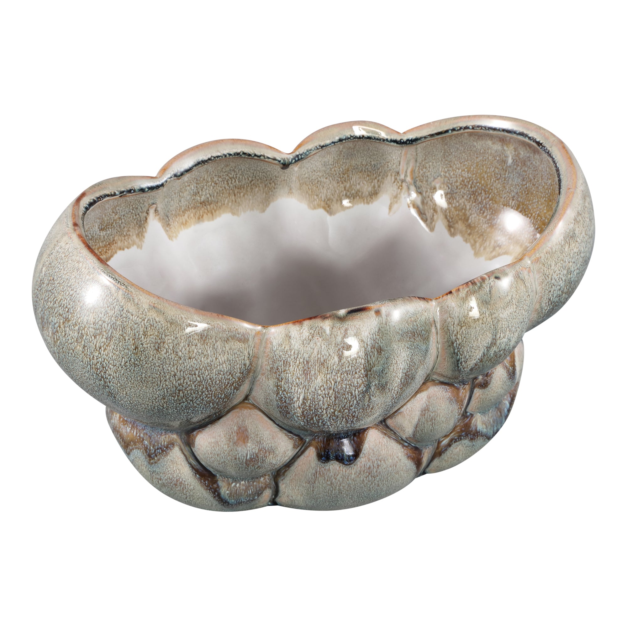 Jodie Green Ceramic Oval Outdoor Candle Circles Dripping L PTMD