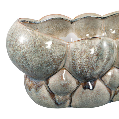 Jodie Green Ceramic Oval Outdoor Candle Circles Dripping L PTMD