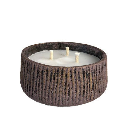 Holden Purple Cement Candle Round Gold Finish Low M PTMD
