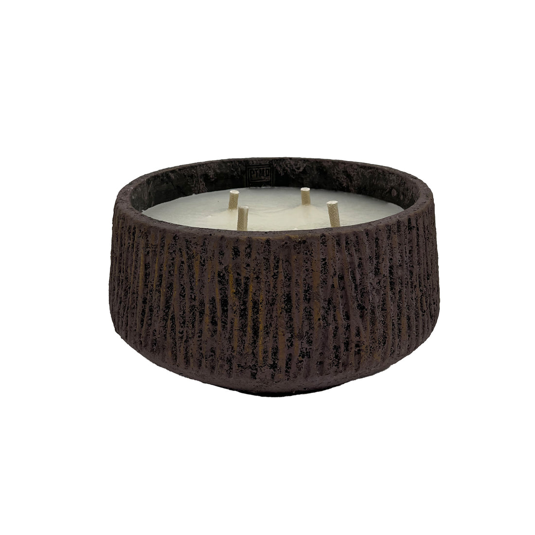 Holden Purple Cement Outdoor Candle Round Gold Finish LowL PTMD