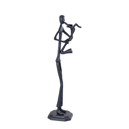 Kali Black casted alu statue man with saxophone PTMD