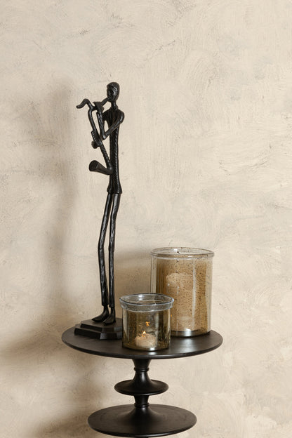 Kali Black casted alu statue man with saxophone PTMD