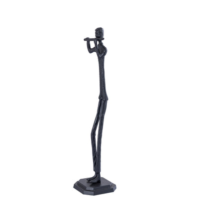 Kali Black casted alu statue man with flute PTMD