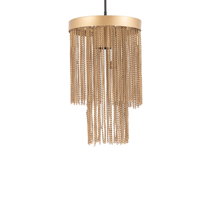 Brenton Gold iron chains round hanging lamp S PTMD