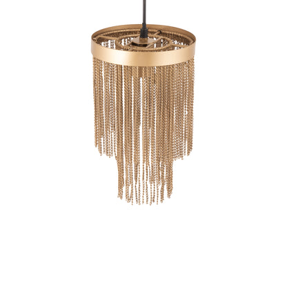 Brenton Gold iron chains round hanging lamp S PTMD