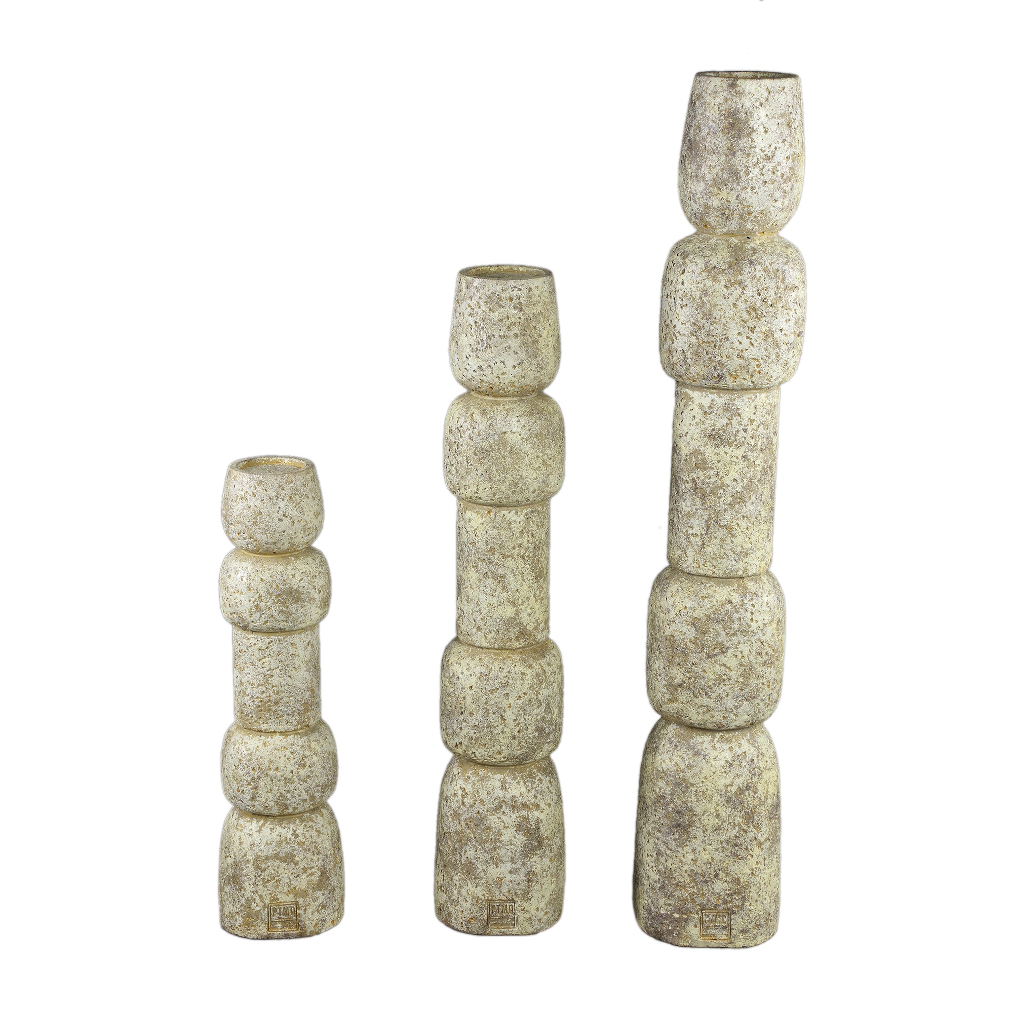 Terrina Cream Cement Kaarsenhouder Medium - PTMD