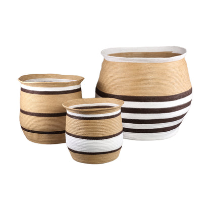 Manden Melano - Papier - Bruin - Set van 3 PTMD