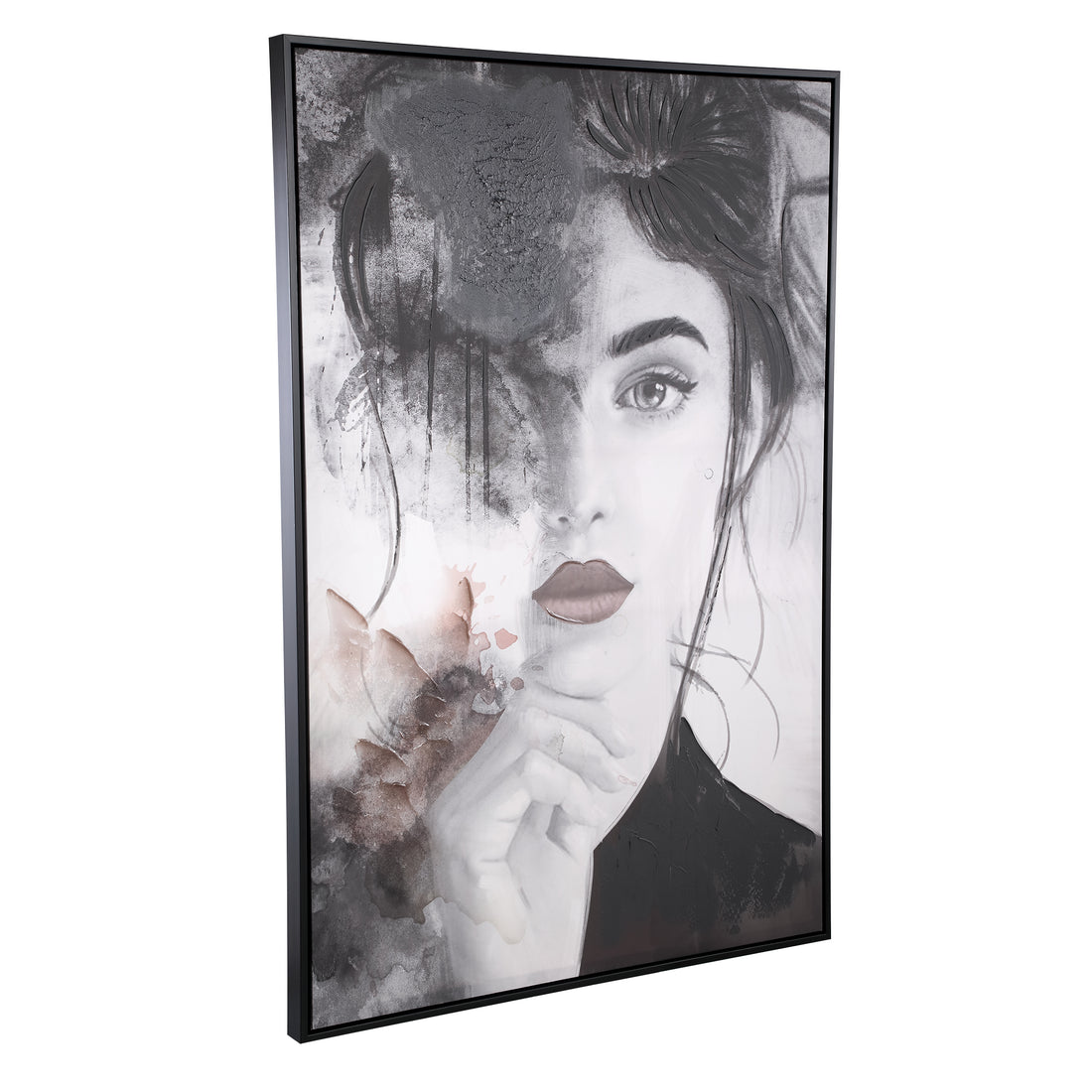 Annelies Black Polyester Painting Woman PTMD