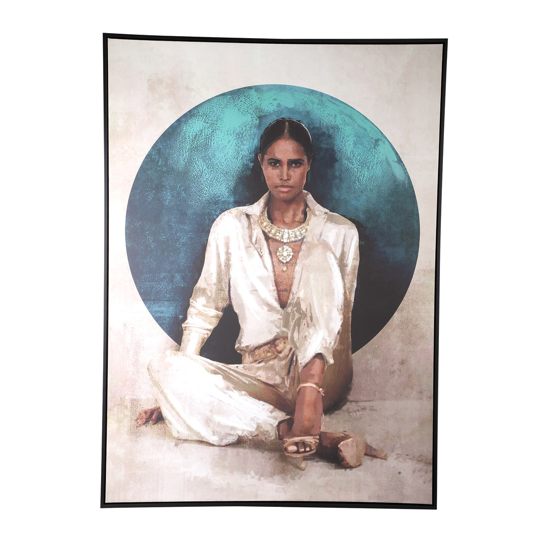 Lilyann Naturel Polyester Painting Woman Large PTMD