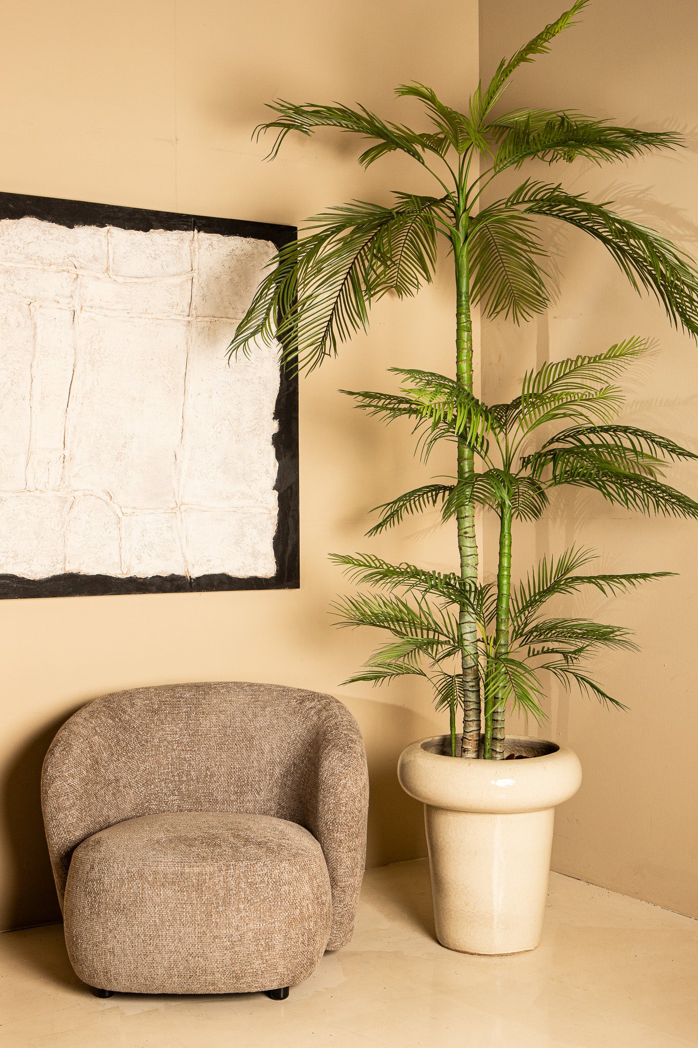Tree Green Palm Tree In Black Pot 160x160.x248cm PTMD
