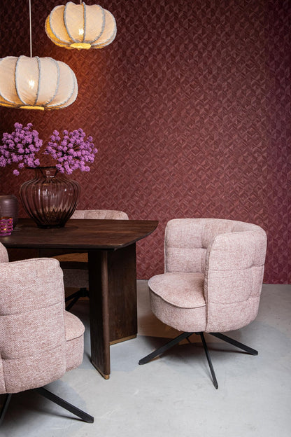 Odin Pink diningchair legacy 14 flamingo black leg PTMD