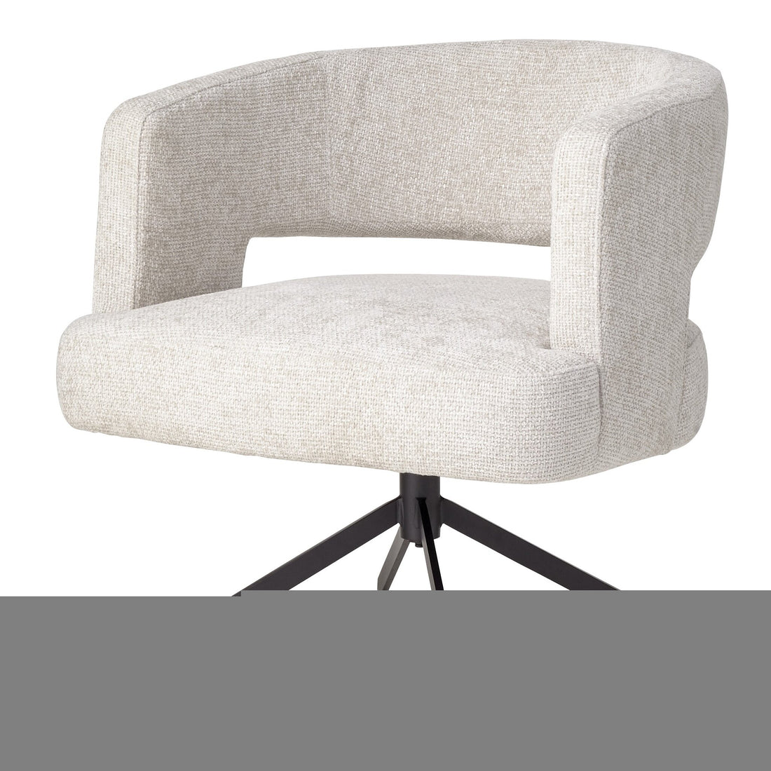 Baldr Cream dining chair legacy 15 dove black leg PTMD