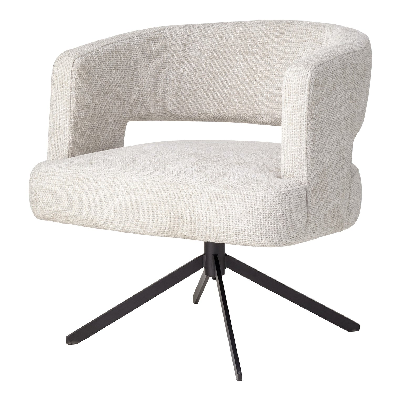 Baldr Cream dining chair legacy 15 dove black leg PTMD