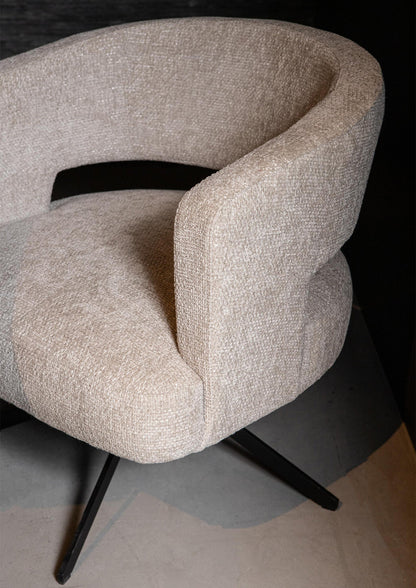 Baldr Cream dining chair legacy 15 dove black leg PTMD