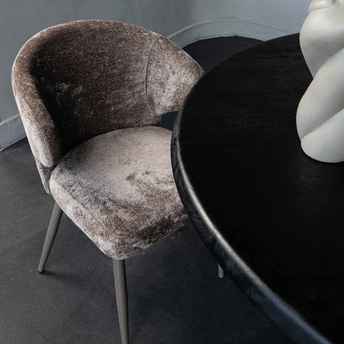 Eetkamerstoel Ares Grey Aphrodite 7 Mocco Clay Leg PTMD