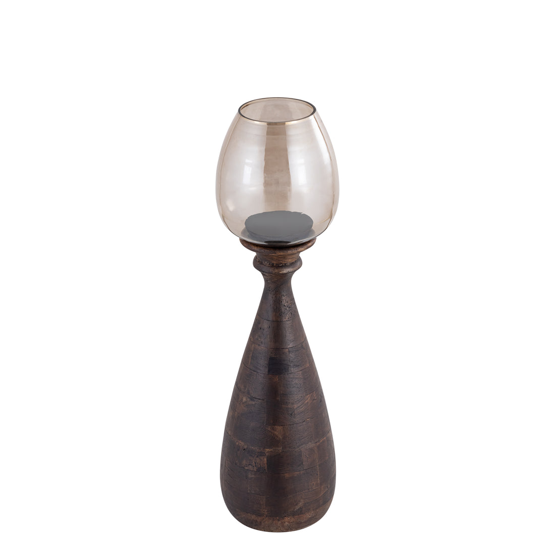 Midi Mango Wood Stormlight Smoke Glass Brown Small PTMD
