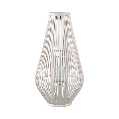 Lantaarn Lysia L- 35x35x68 cm - Glas - Wit PTMD