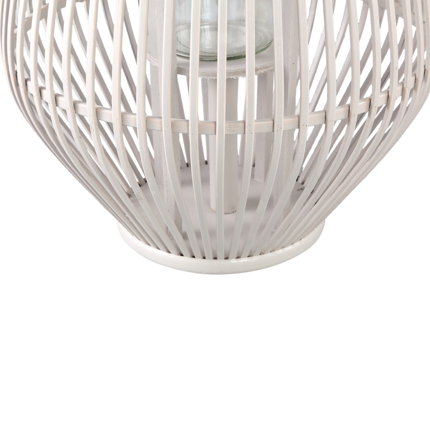 Lantaarn Lysia L- 35x35x68 cm - Glas - Wit PTMD